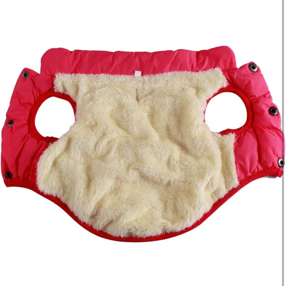 NWT Hot Pink JoyDaog 2 Layers Fleece Lined Warm Dog Jacket for PuppY, Size XS